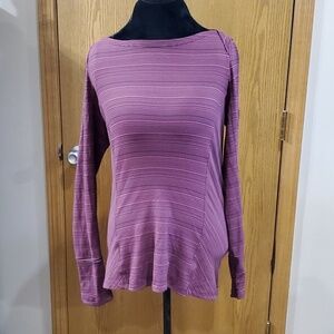 Lululemon striped long line workout Activewear long sleeve top